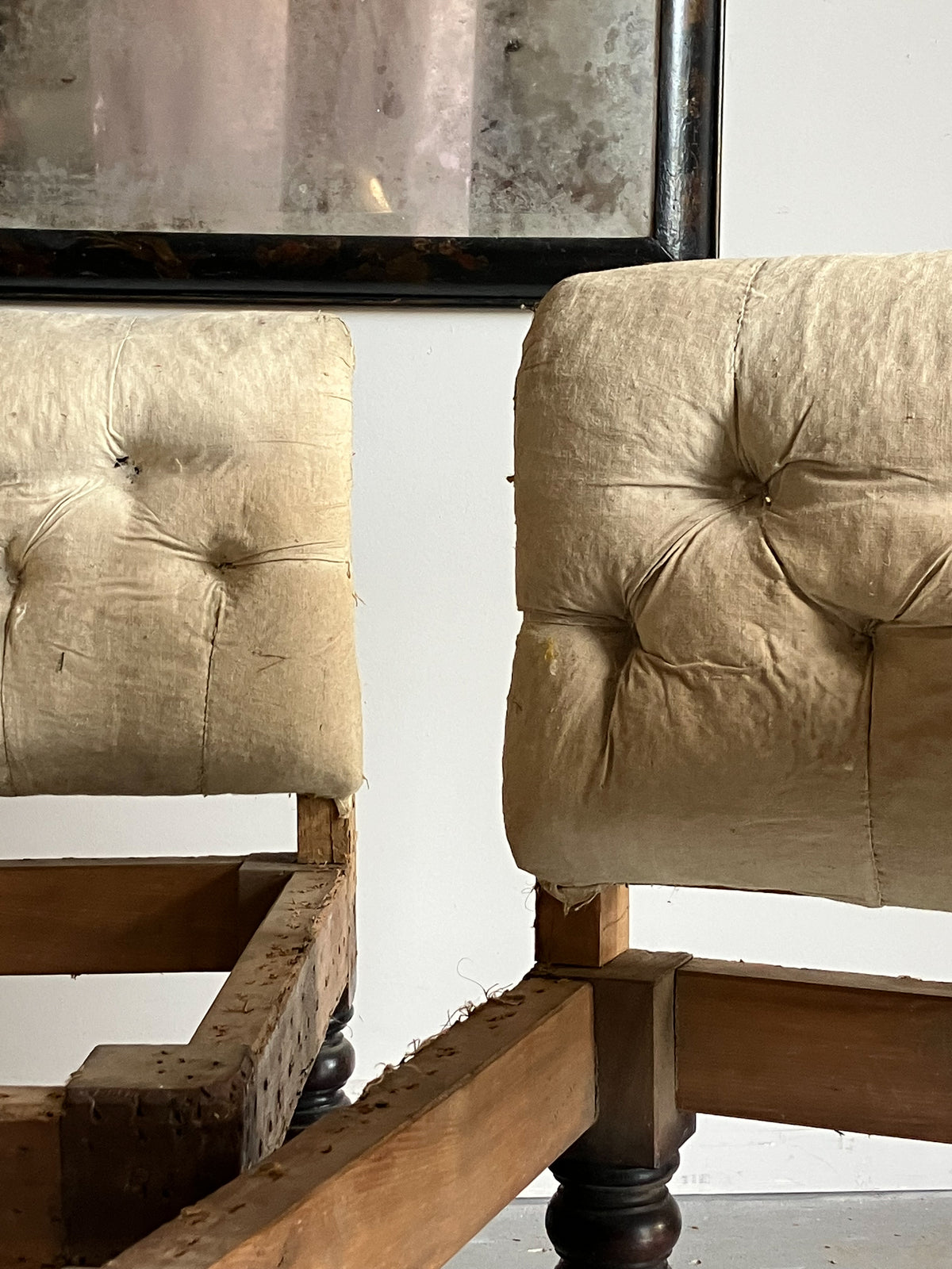 A Pair of 19th Century Upholstered Corner Chairs