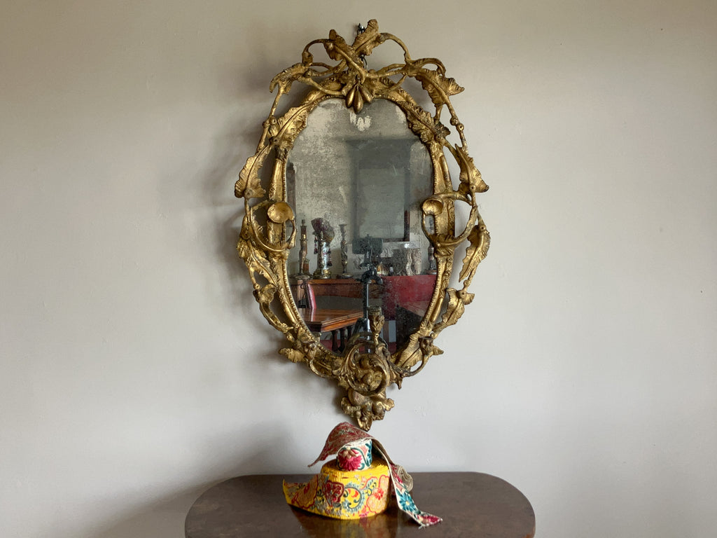 An Early 19th Century Giltwood and Gesso Girandole Mirror