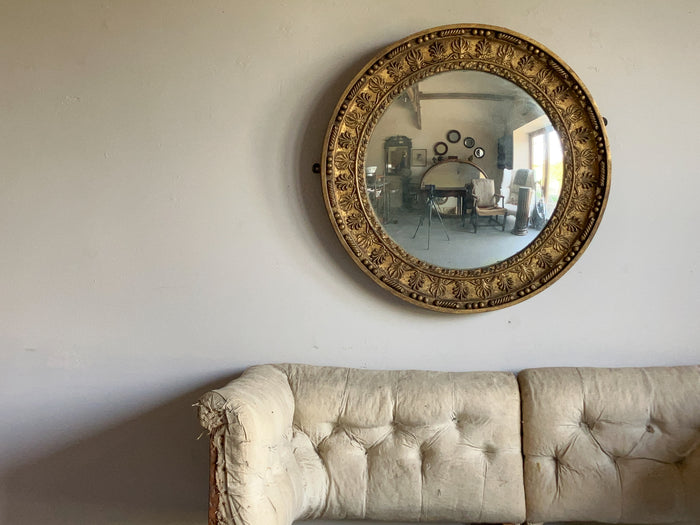 A 19th Century Giltwood Convex Mirror