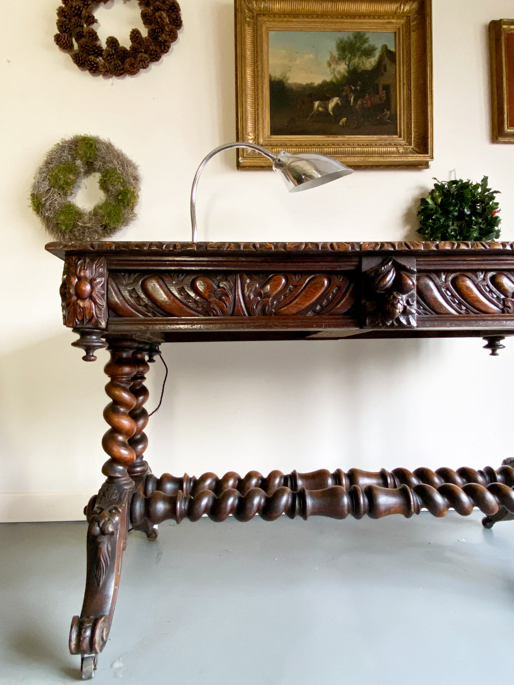 A 19th Century Jacobean Revival Library Table