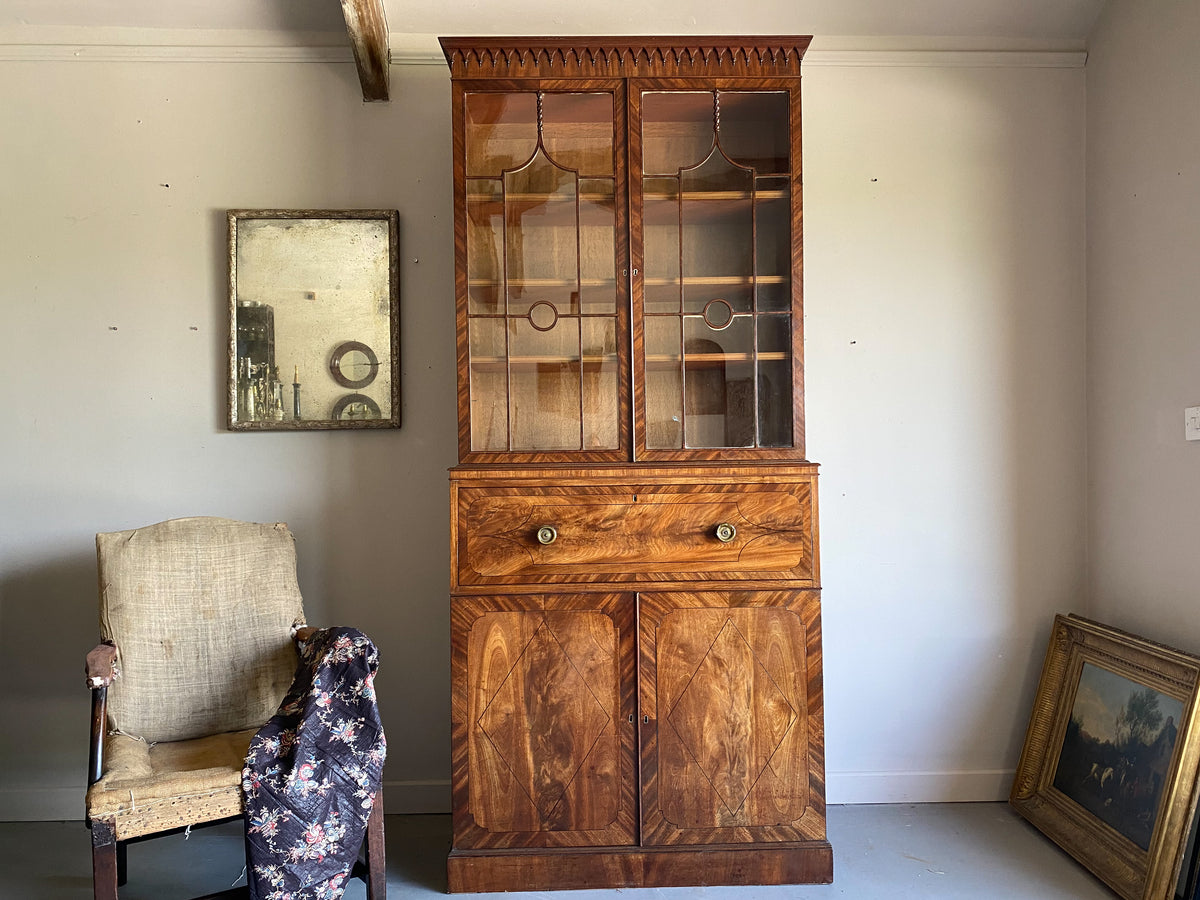 A George III Mahogany Secrétaire Bookcase