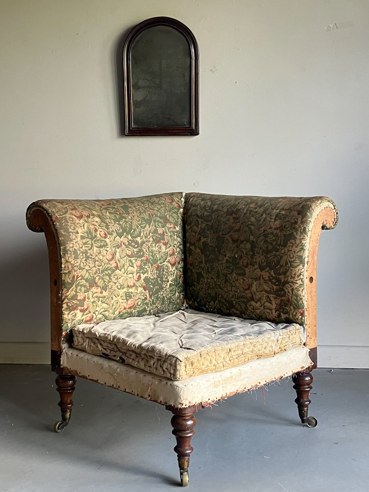 A Mid 19th Century Upholstered Corner Chair