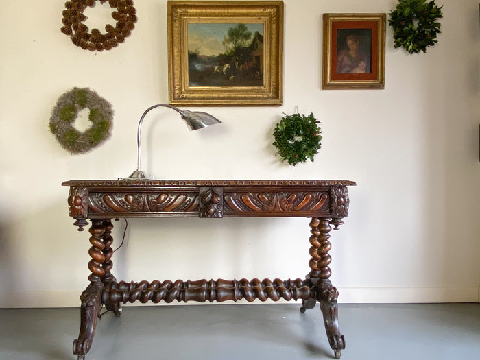 A 19th Century Jacobean Revival Library Table