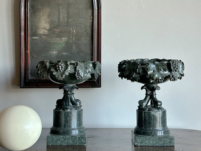 A Pair of Early 19th Century Italian Marble Tazzas