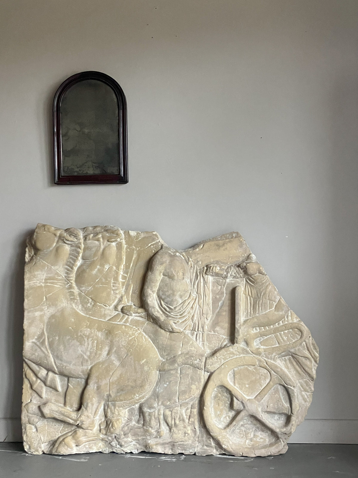 A Large 19th Century Plaster Relief Fragment Panel