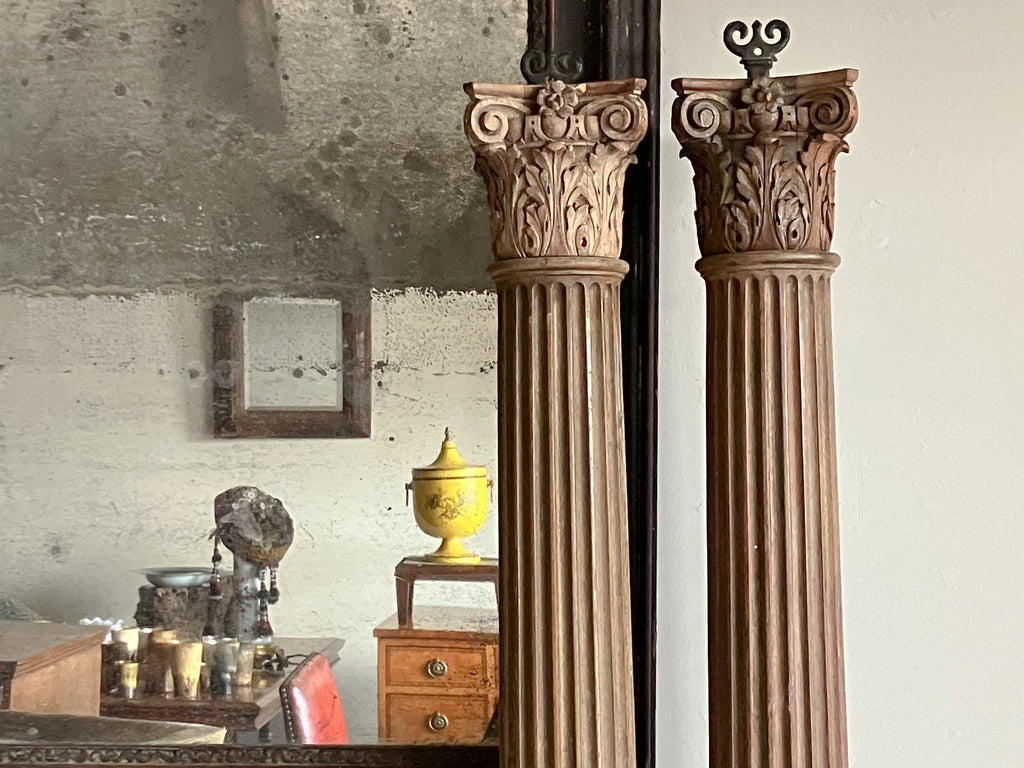 A Pair of 18th Century Pine John Booker Columns
