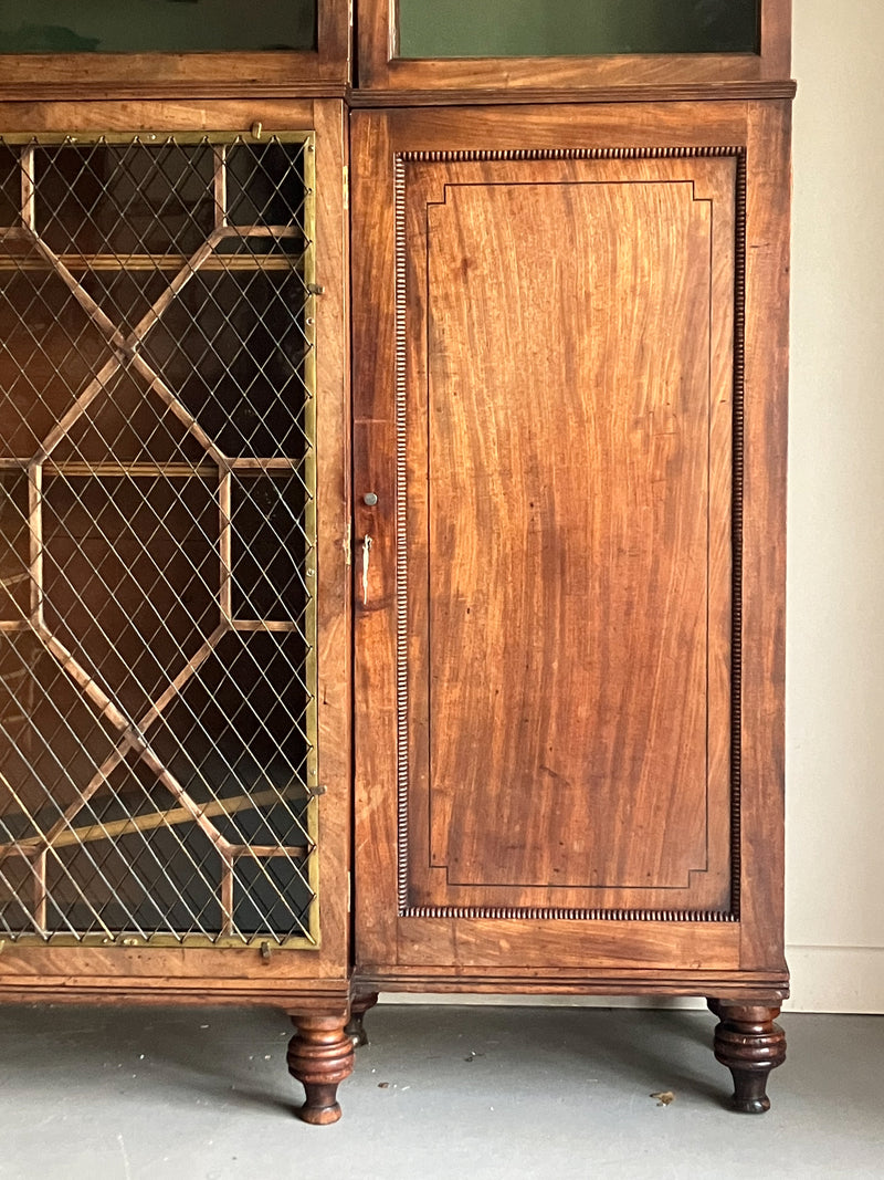 A George III Mahogany Breakfront Bookcase