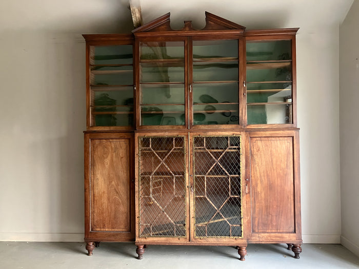 A George III Mahogany Breakfront Bookcase