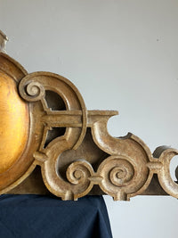 An Early 20th Century Oak Painted Pediment