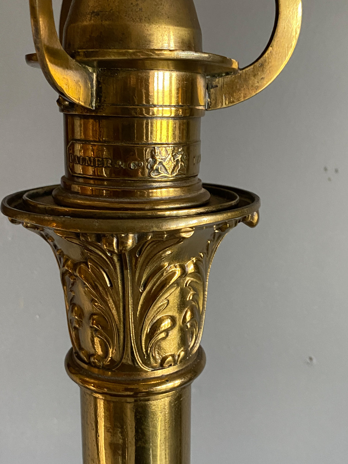 George IV Brass Lamp by Palmer & Co.