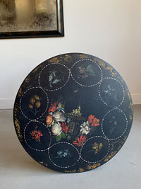 A Mid 19th Century Ebonised and Polychromed Table