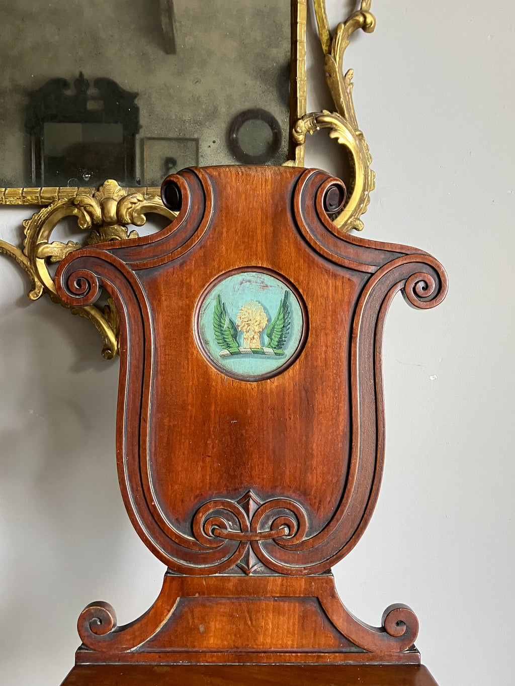 A George IV Mahogany Hall Chair