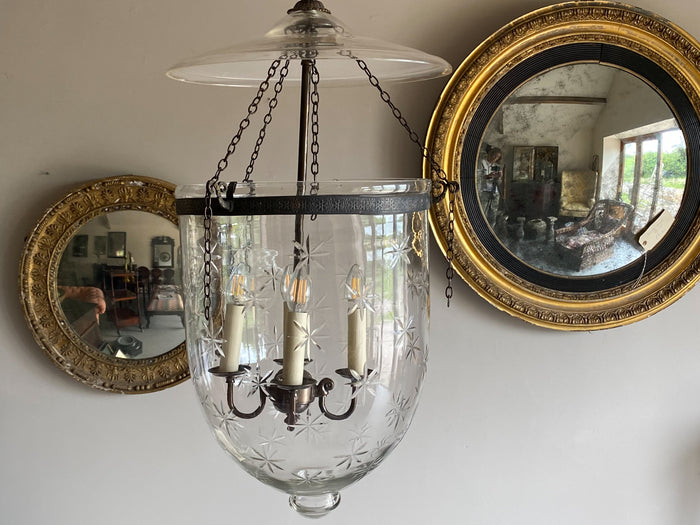 An Early 19h Century Glass Bell Jar Lantern