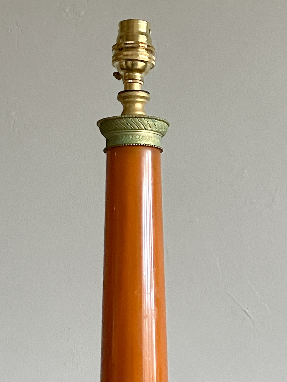 A Mid Century Resin and Brass Lamp