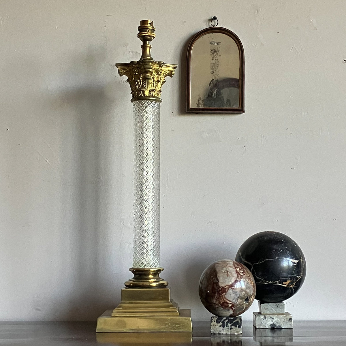 A 19th Century Column Lamp by Messenger