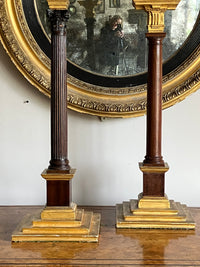 Large 19th Century Masonic Column Lamps