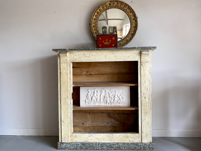 Late 19th Century Faux Marble Open Bookcase