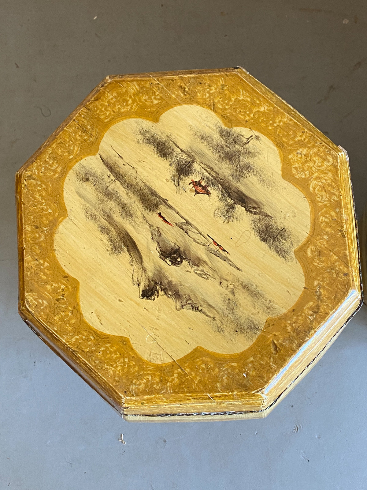 A Pair of Chinoiserie Painted Low Tables