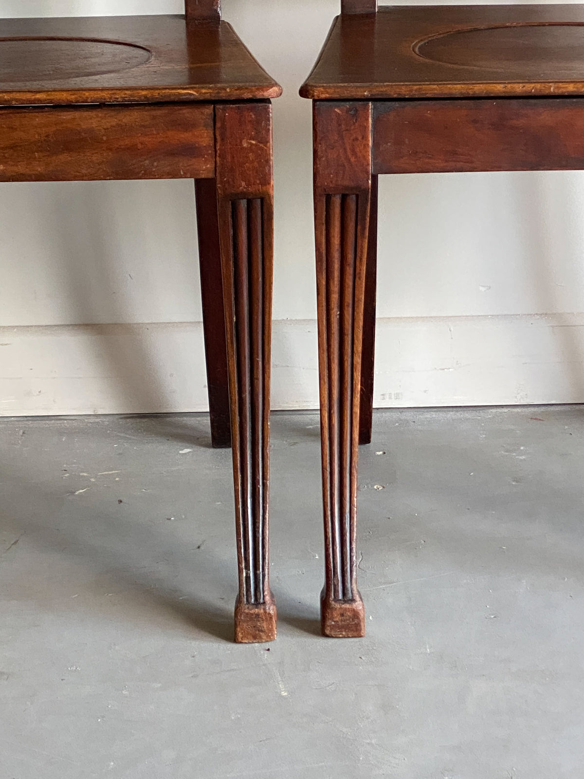 A Pair of Early 19th Century Mahogany Hall Chairs