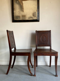 A Pair of Early 19th Century Mahogany Hall Chairs