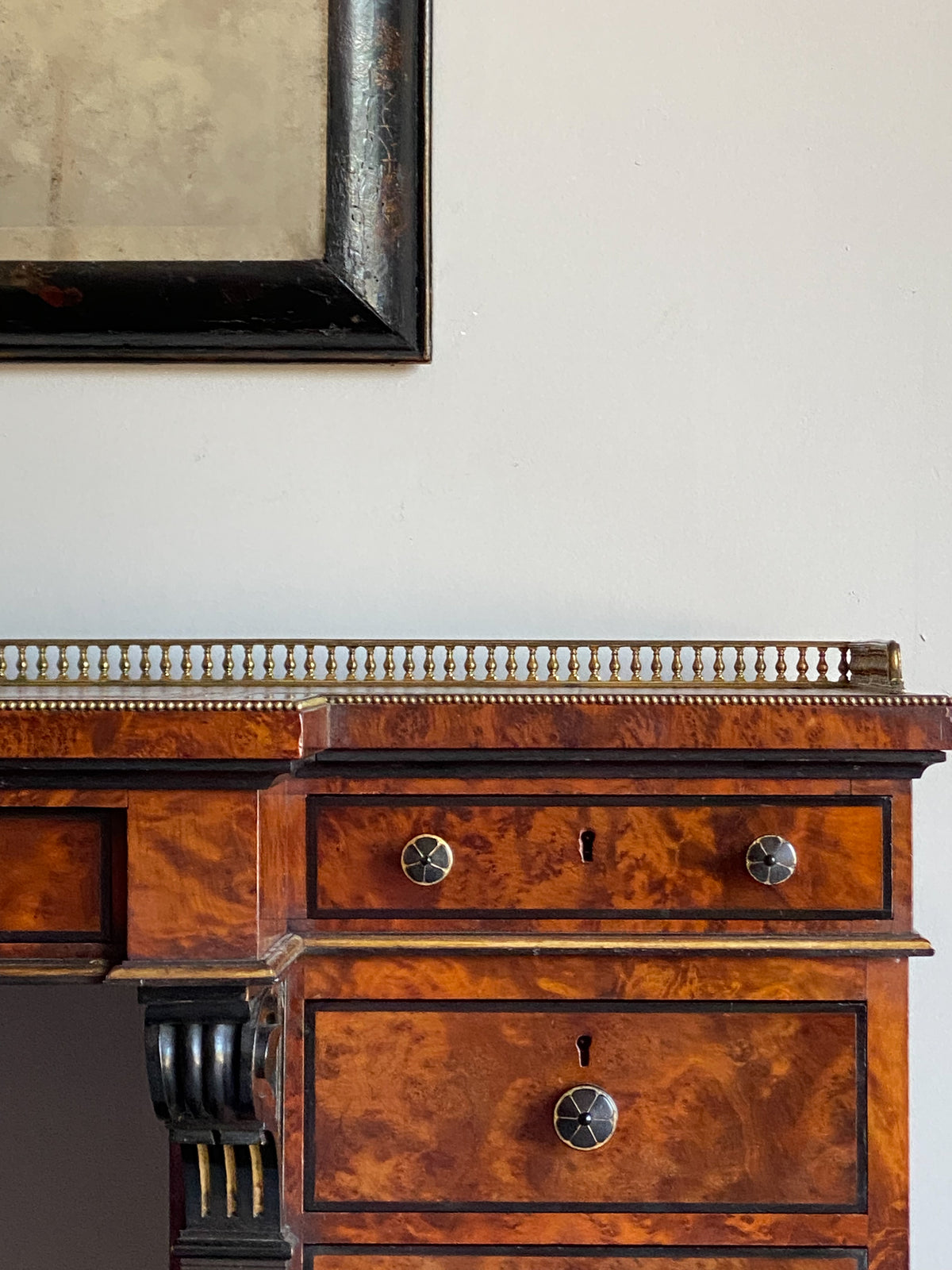 A 19th Century Amboyna Library Desk by Gillows