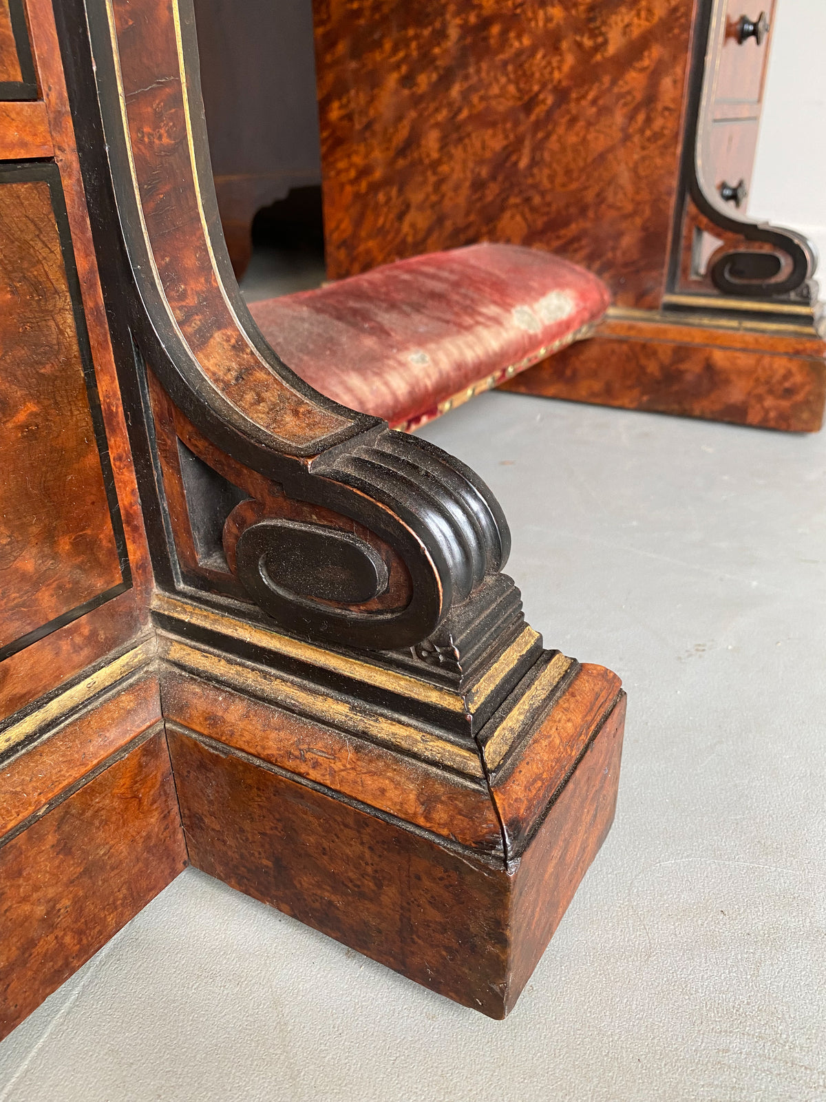 A 19th Century Amboyna Library Desk by Gillows