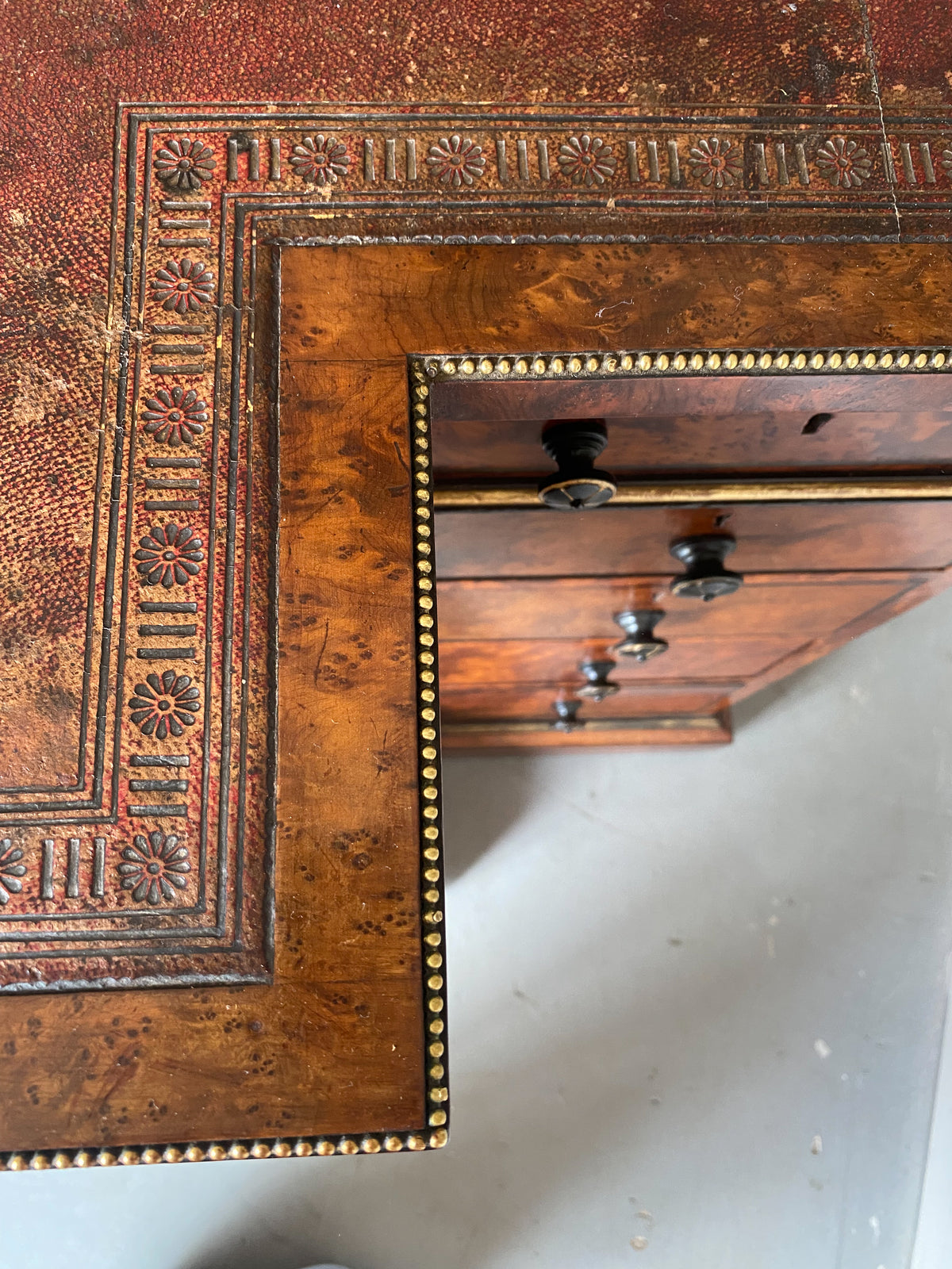 A 19th Century Amboyna Library Desk by Gillows