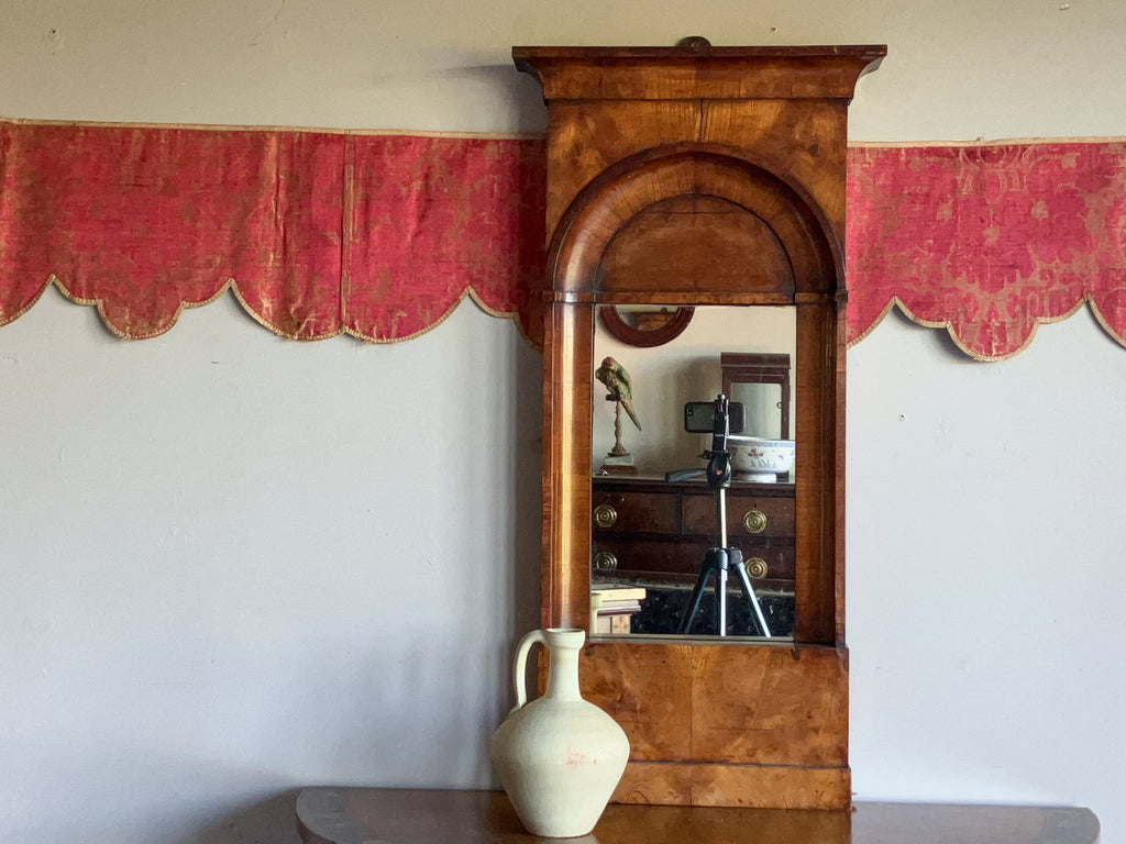 An Early 19th Century Fruitwood Pier Mirror