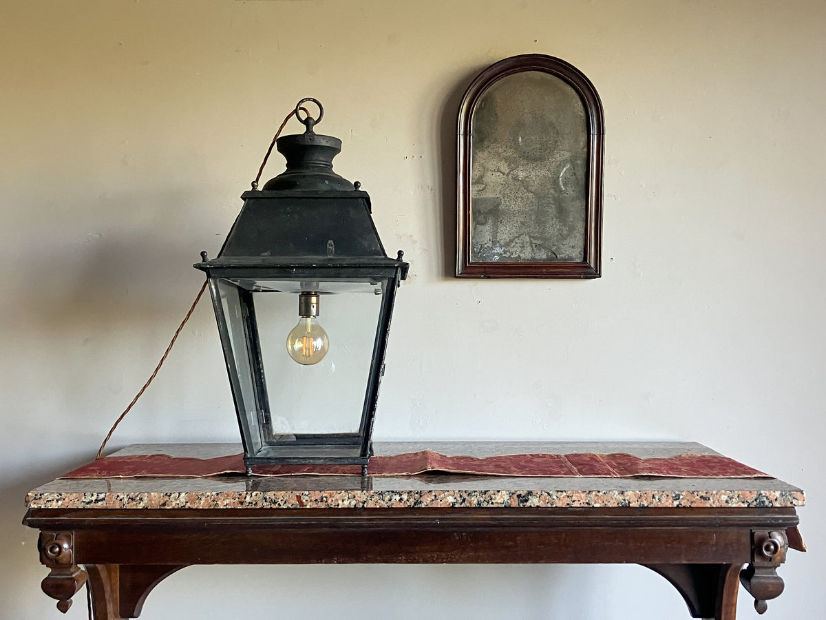 A 19th Century Copper Painted Lantern