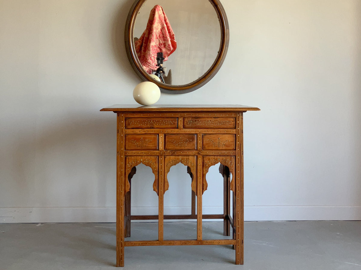 An Early 20th Century Inlaid Hoshiarpur Table