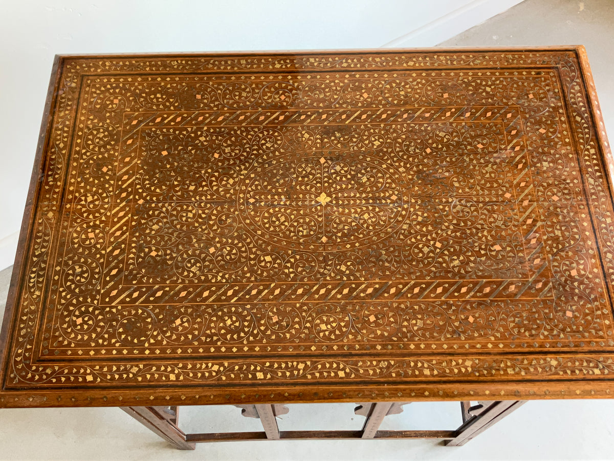 An Early 20th Century Inlaid Hoshiarpur Table