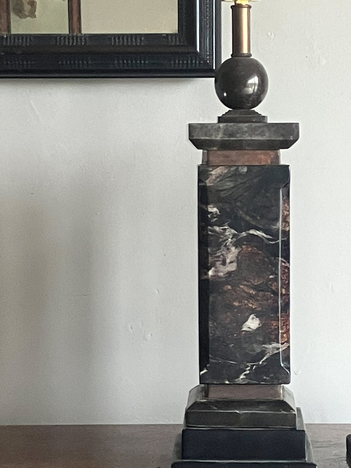 A Pair of Late 20th Century Marble Lamps