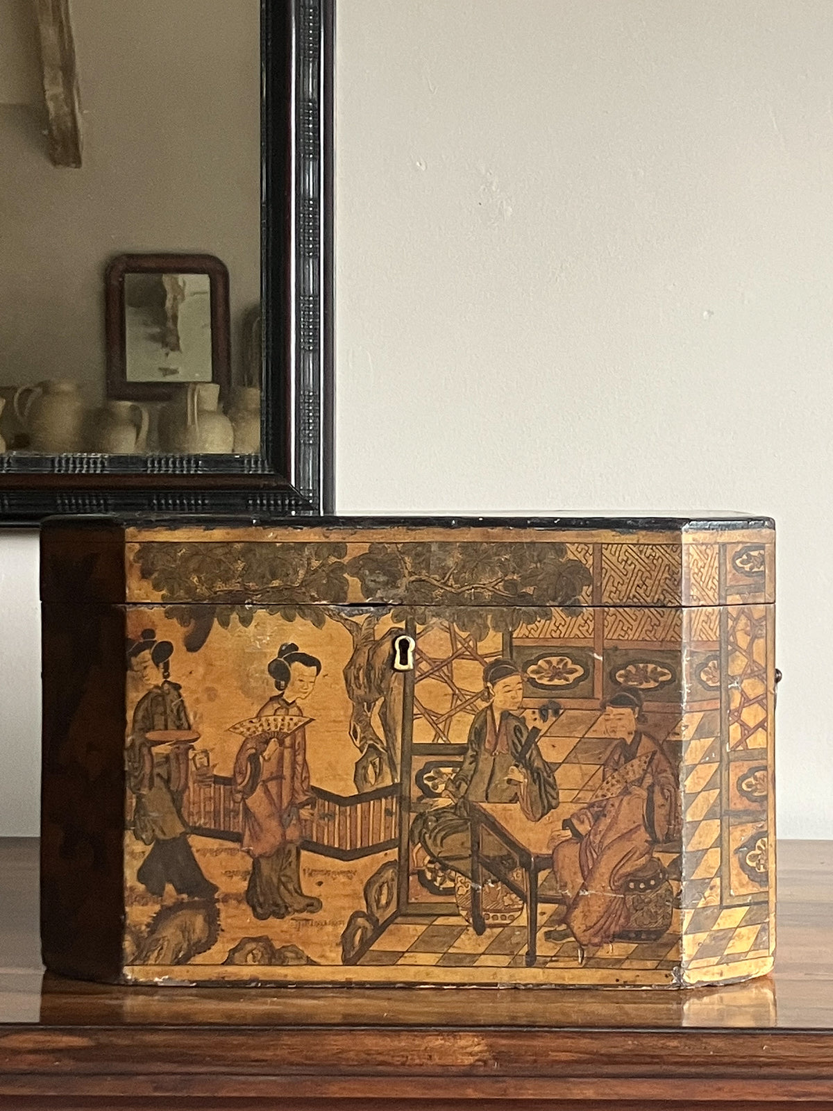 An Early 19th Century Lacquered Tea Caddy