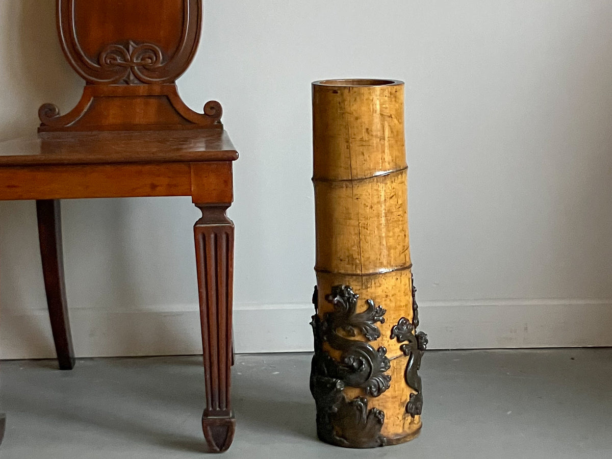 A Meiji Period Bamboo Stick Stand