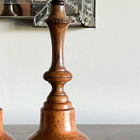 A Pair of Mid 19th Century Treen Candlesticks