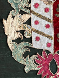 Two 19th Century Appliqué Heralidic Shields