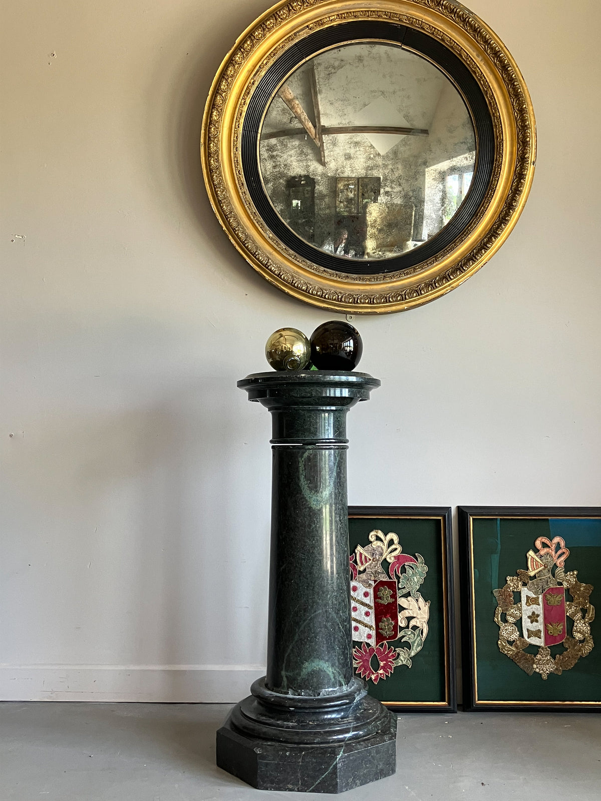 A Late 19th Century Marble Pedestal Column