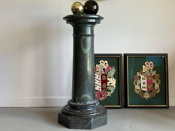 A Late 19th Century Marble Pedestal Column