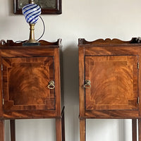 A Pair of George III Mahogany Pot Cupboards