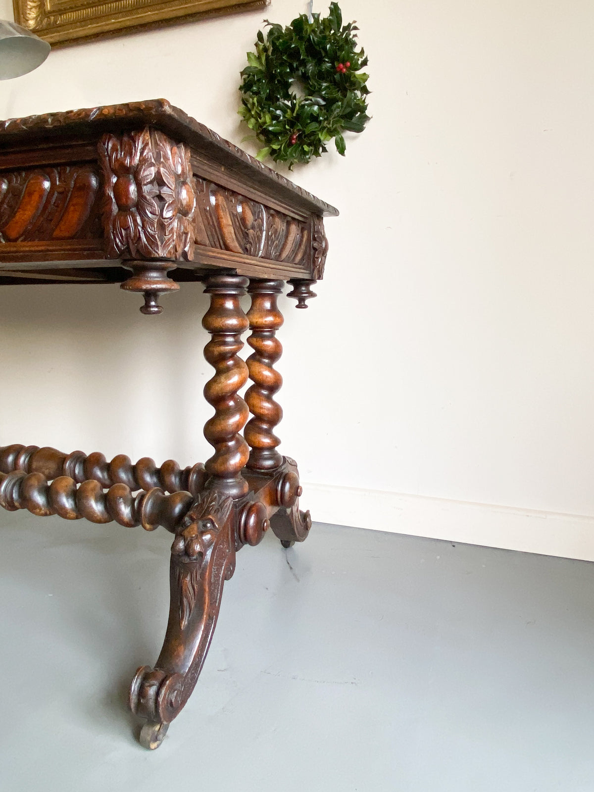 A 19th Century Jacobean Revival Library Table