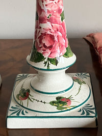 A Pair of Early Wemyss Ware Candlesticks