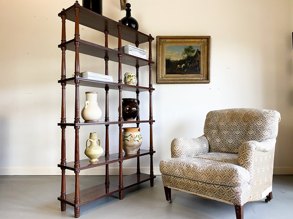 Mid Century Mahogany Etagere