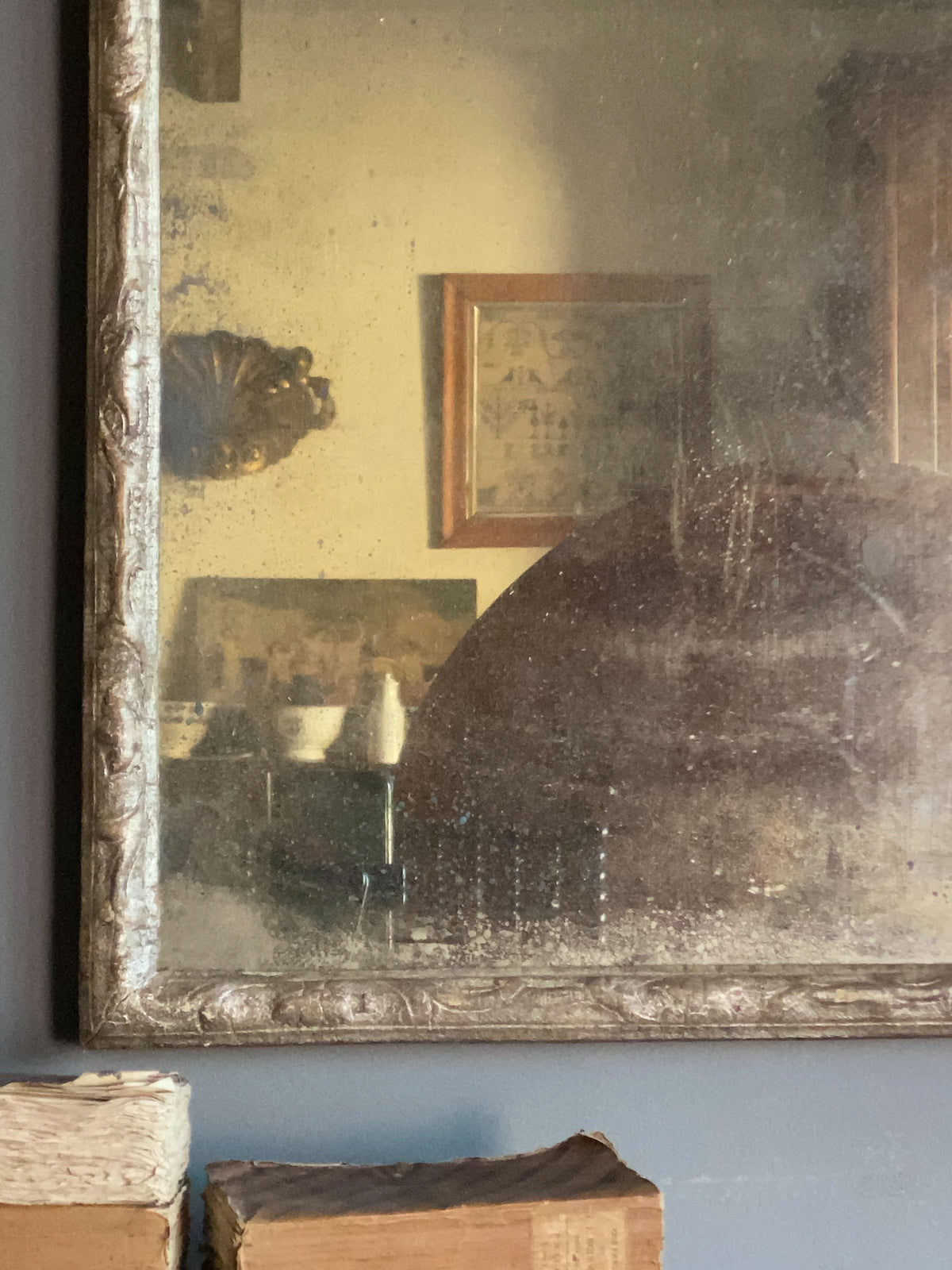 Late 18th Century French Silver Gilded Mirror