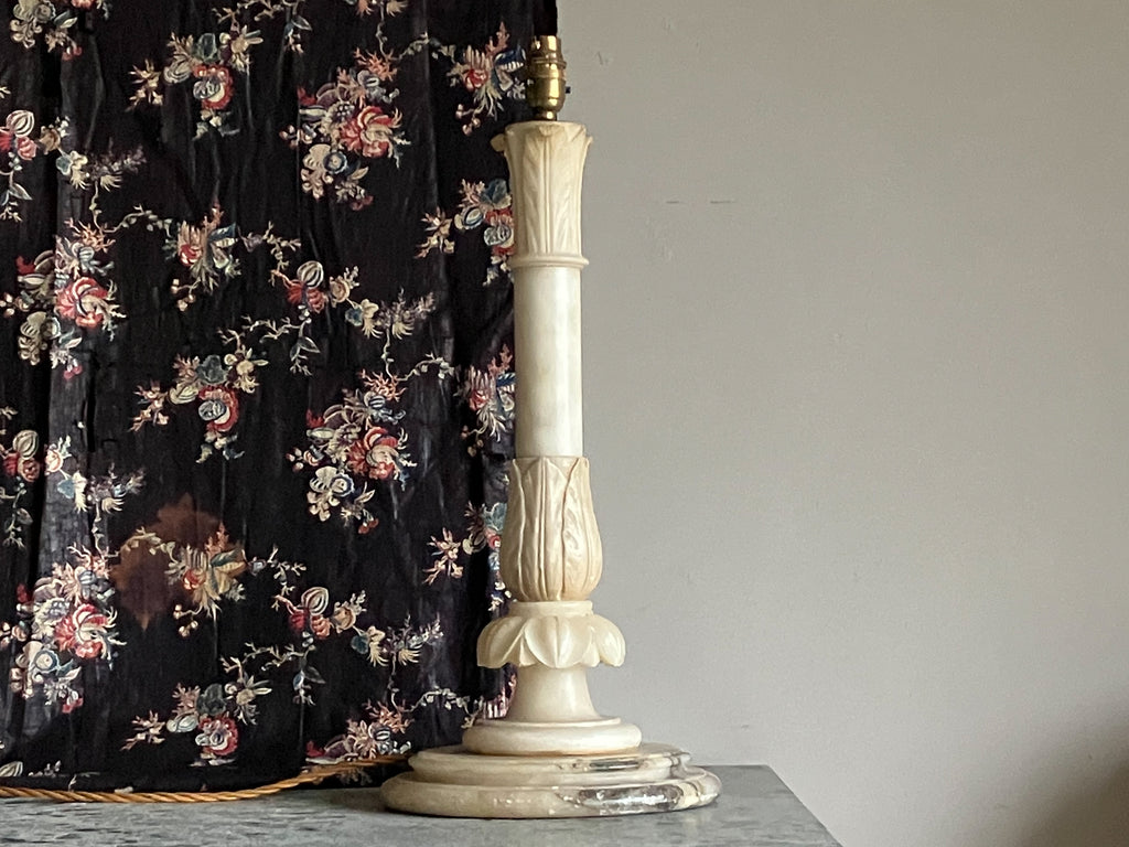 A Late 19th Century Italian Alabaster Lamp