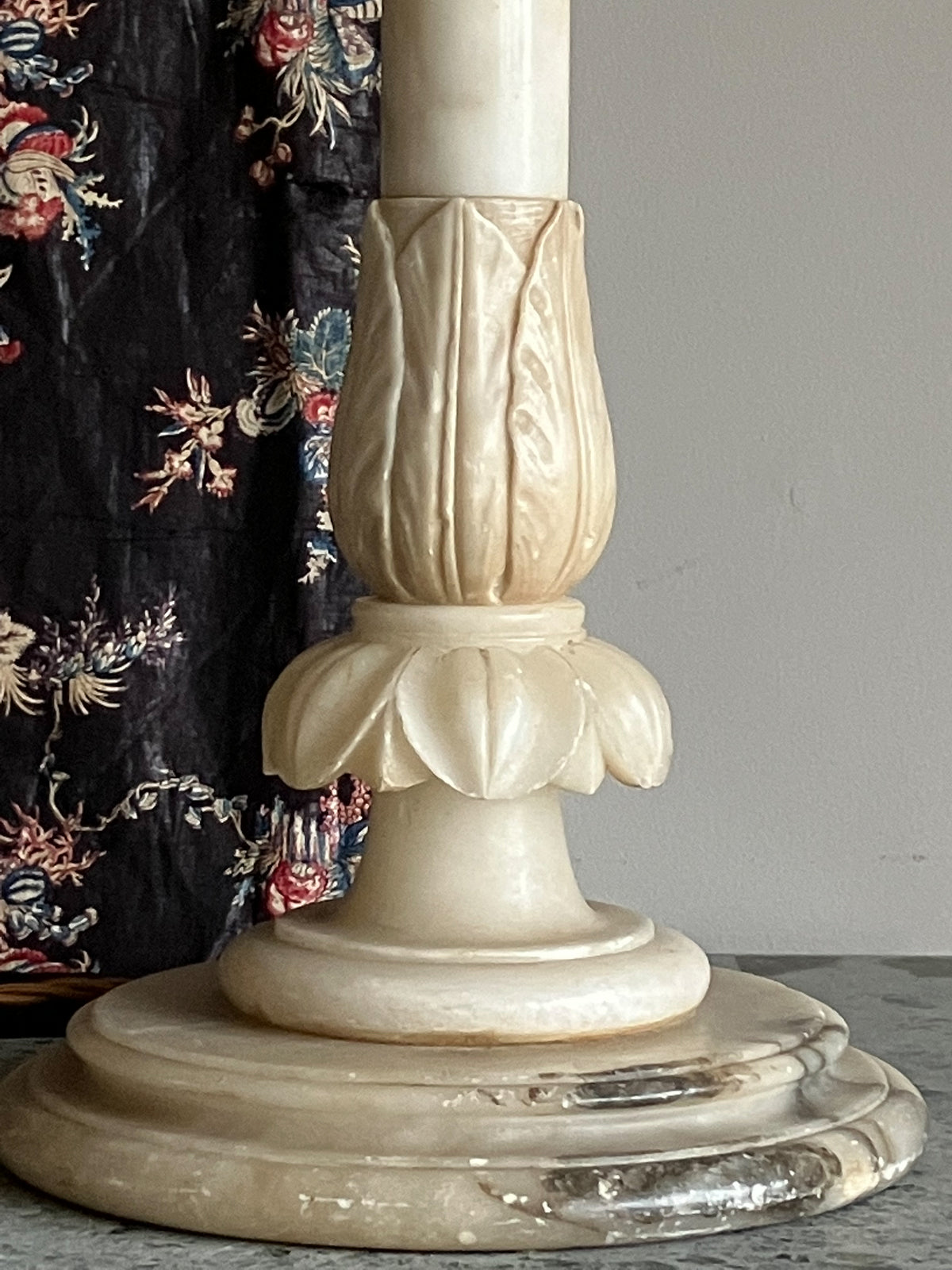 A Late 19th Century Italian Alabaster Lamp