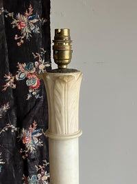 A Late 19th Century Italian Alabaster Lamp