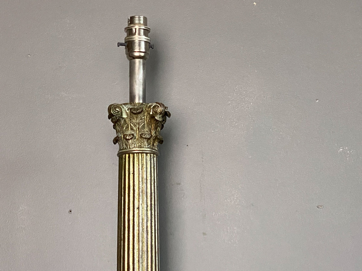 Large Early 20th Century Corinthian Column Lamp