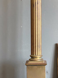 Mid Century Brass Column Lamp