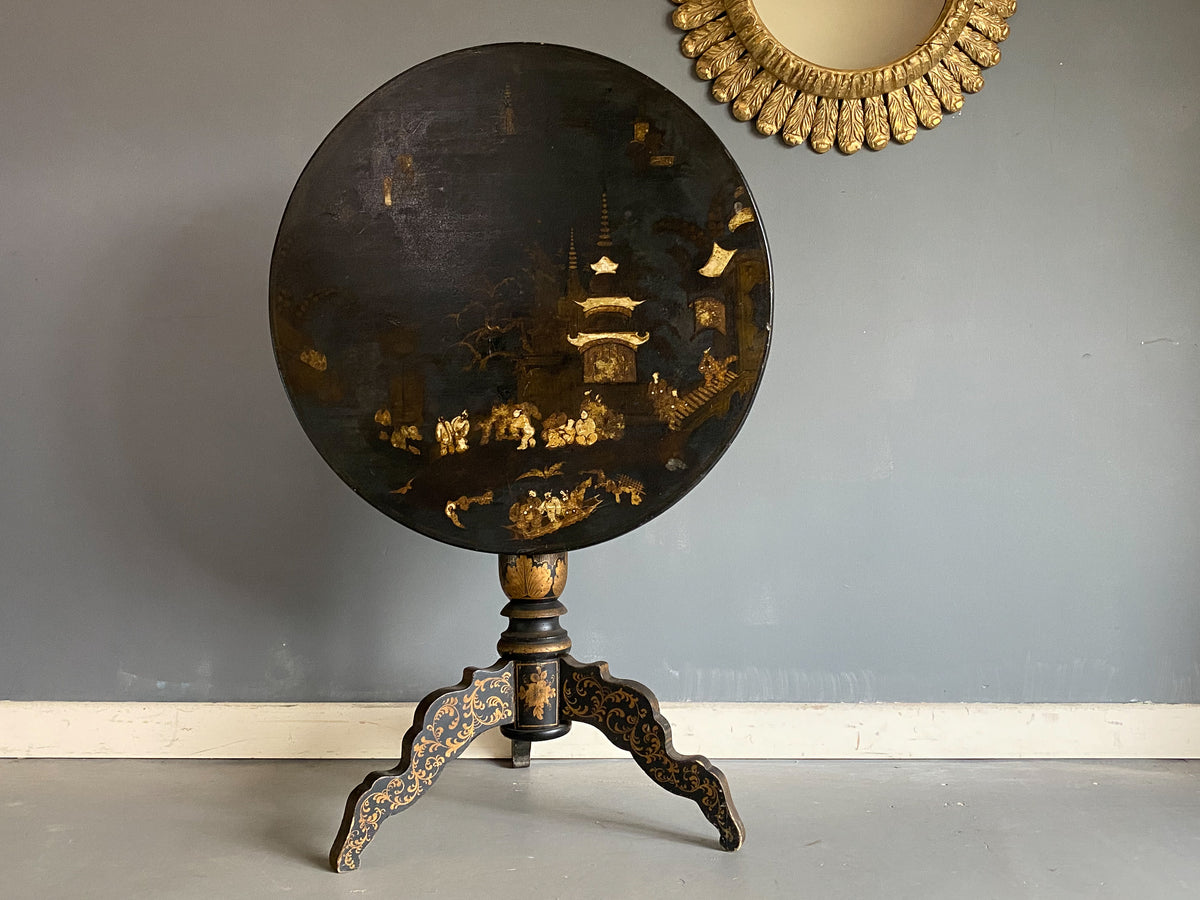 Mid 19th Century Chinoiserie Tilt Top Table