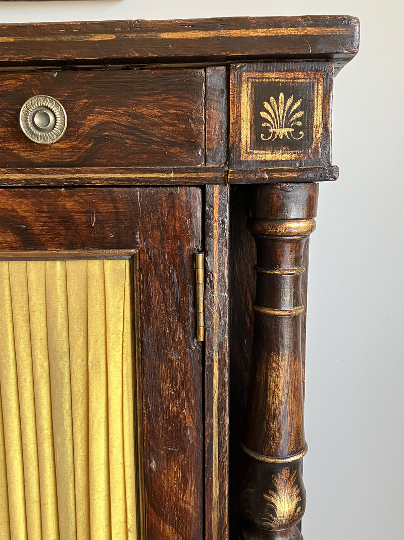 A Regency Simulated Rosewood  Side Cabinet